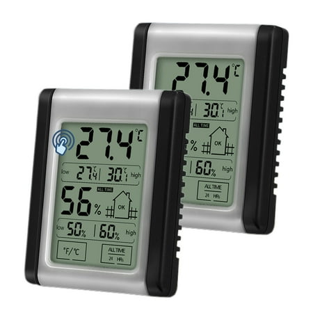 

Rtmgob 2pcs Digital Indoor Hygrometer Thermometer Digital Hygrometer Temperature Monitor Temperature Humidity Meter for Home Baby Room Greenhouse