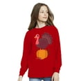 thumbnail image 3 of Awkward Styles Thanksgiving Youth Sweatshirt Happy Turkey Crewneck Tee for Kids, 3 of 5