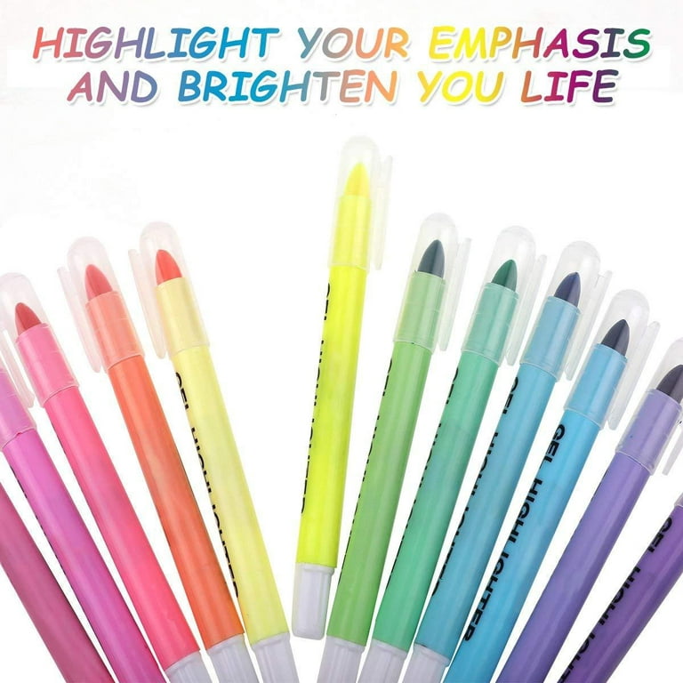 Feela 12 Colors Bible Gel Highlighters, Gel Highlighter Markers Study Kit, Good for Highlighting Journal School Office