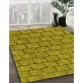 thumbnail image 3 of Ahgly Company Machine Washable Indoor Rectangle Transitional Dark Yellow Green Area Rugs, 7' x 10', 3 of 7