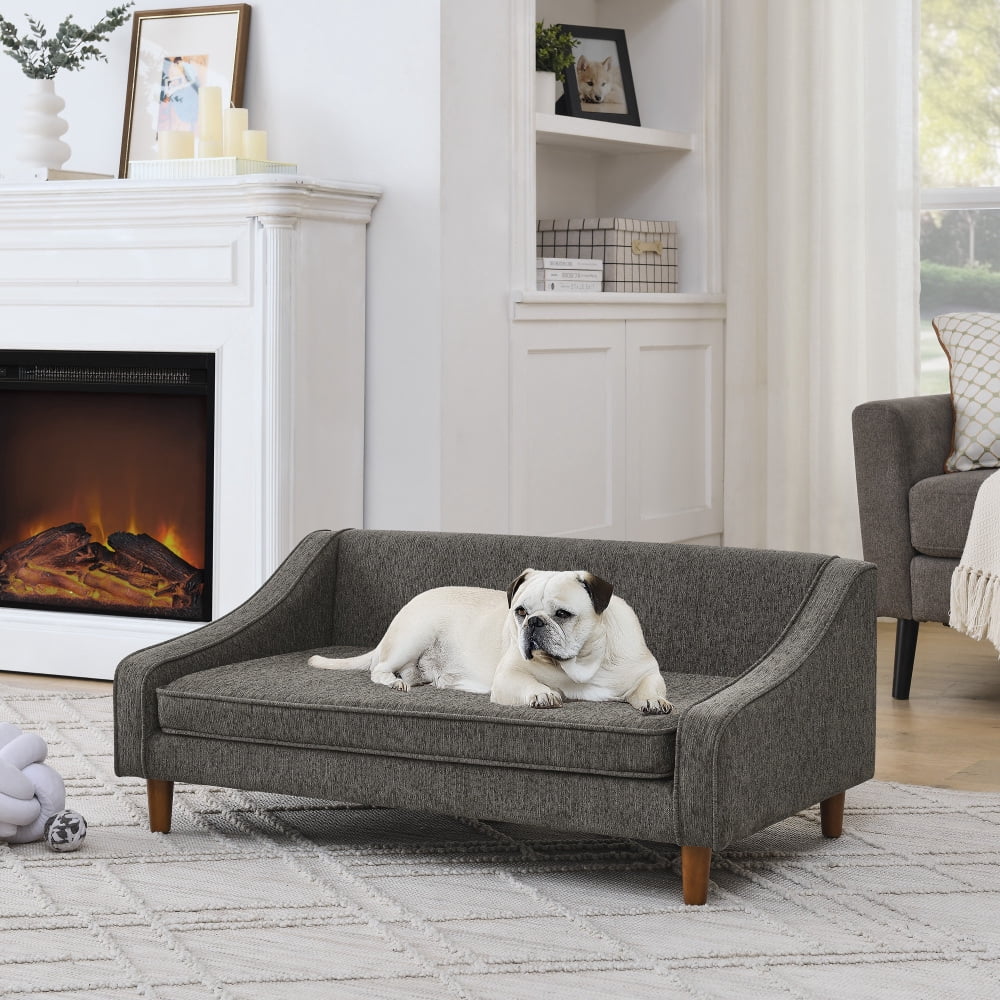 Orthopedic Elevated Dog Bed – High-Density Foam / Waterproof & Anti-Scratch Removable Cover, Gray