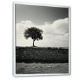 thumbnail image 2 of Designart "Lone Tree On Secluded Road Image I" Castles Floater Framed Canvas Art Print, 2 of 5