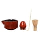 thumbnail image 2 of Set de utensilios de té de 4pcs, herramientas de de té, herramientas de fabricación de té completa set matcha bowl bamboo matcha y stand Rojo, 2 of 9