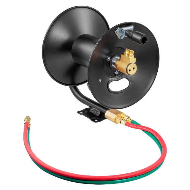 Carrete de manguera de soldadura VEVOR con manivela rebobinada con manguera de entrada de 3 m
