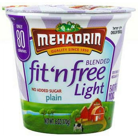 Mehadrin Mh Fit n free Plain Yogurt, 6 Oz.