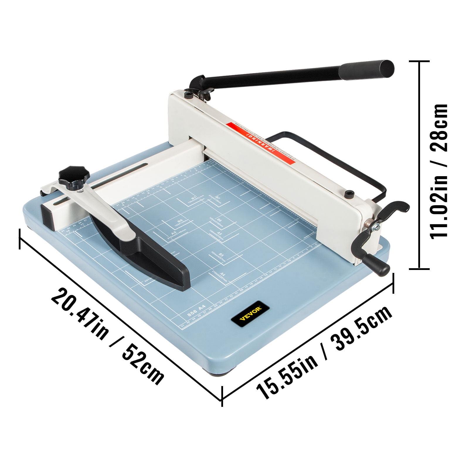 BEESOM Industrial Paper Cutter A4 Heavy Duty Paper Cutter Paper Cutter  Heavy Duty 400 Sheets Paper Guillotine with Clear Cutting Guide Grids for