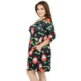 thumbnail image 2 of Women's Christmas Print Dress, Ho Ho Ho Santa/Black, 3XL, 2 of 5
