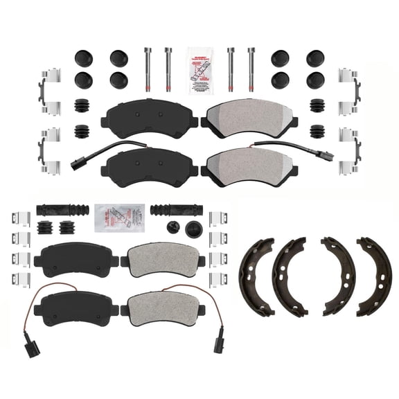 Fleet Duty Compound Disc Brake Pads Parking Shoes For Ram Promaster 1500 14-21