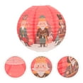 thumbnail image 2 of Christmas Paper Lantern Nutcracker Pattern Round Paper Lantern Christmas Party Decor, 2 of 8