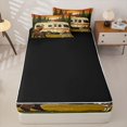 thumbnail image 3 of catabedysis Retro Camping Zipper Twin Comforter Sets with Fitted Sheet and 2 Pillowcases,Wildlife Print Zipper Bedding Set For Boys,Multicolor,Black Reversible,4 Pieces, 3 of 7