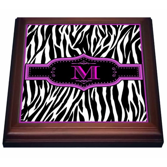 3drose Monogram With M Initial Zebra Print Hot Pink And Black 3drose Monogram With M Initial Zebra Print Hot Pink And Black Trivet Ceramic Tile 8 By Inch Com