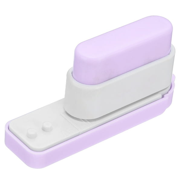 Uxcell 1/4" 5 Perforadora de papel de agujeros, perforadora de metal con capacidad de perforación de 5 hojas, perforadora ajustable para suministros de oficina y hogar, púrpura