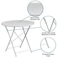 thumbnail image 5 of Flash Furniture Commercial Grade 30" Round White Indoor-Outdoor Steel Folding Patio Table, 5 of 9