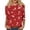 BD30_Deep Red, variant on Lumtrix Womens Christmas Graphic Tees Fall Crew Neck 3/4 Sleeve Top Graphic Print Soft Blousers Black 3XL