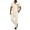ZA-Khaki-xcmzpl mens 2 piece outfits, variant on Men's Walking Suits 2 Piece Short Sleeve T-Shirts Long Pants Waffle Knit Sweat Suits Tops Pants Sets Color Block Outfits with Pocket S-3XL
