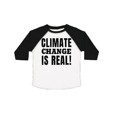 

Inktastic Climate Change is Real in Black Distressed Text Gift Toddler Boy or Toddler Girl T-Shirt