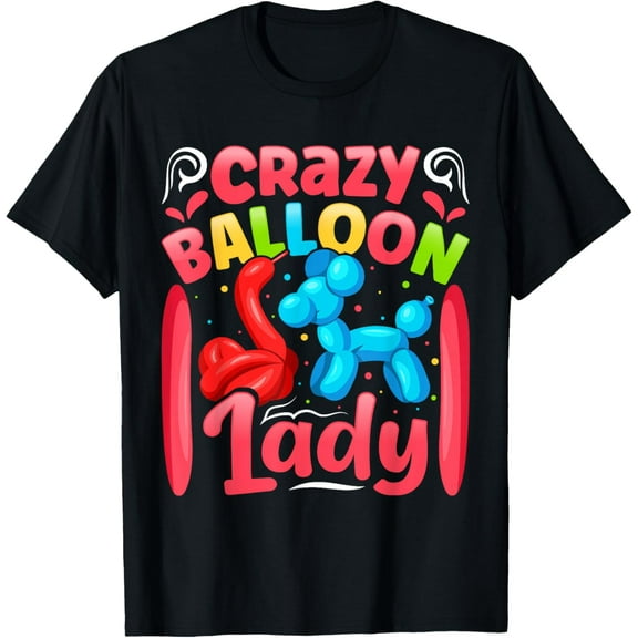 Party Balloon Design T-Shirt men and women can wear, black, white, gifts