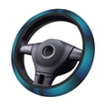 thumbnail image 2 of Rateoe Blue and Teal Gradient Pattern Elastic Stretch Steering Wheel Cover, Universal 15 inch, Microfiber Breathable , Anti-Slip, Odorless, Easy Carry, 2 of 6