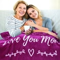 thumbnail image 6 of Blanket for Mom from Daughter or Son, Unique Birthday, Valentines Presents for Mom to Say Love You Mom, Mom Gift Ideas, Meaningful Throw Blanket, Mother in Law Gifts (Ruby Pink, Fleece), 6 of 6