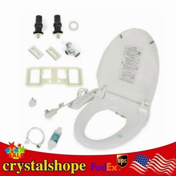 Electric Bidet Toilet Seat Anti-Bacteria Dual Nozzles Dry Warm Massage Heated