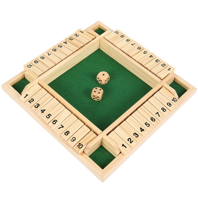 Shut The Box Juego De Dados De Madera Para 4 Jugadores, Juegos De Mesa De Pub, Juego De Mesa Para Beber, Juego De Mesa De Dados Clásico, Juguete Familiar Tradicional De Estrategia Matemática, Juego De Muyoka Hogar
