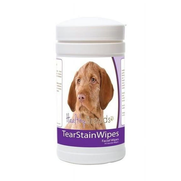 Healthy Breeds 840235172499 Wirehaired Vizsla Tear Stain Wipes - 70 Count