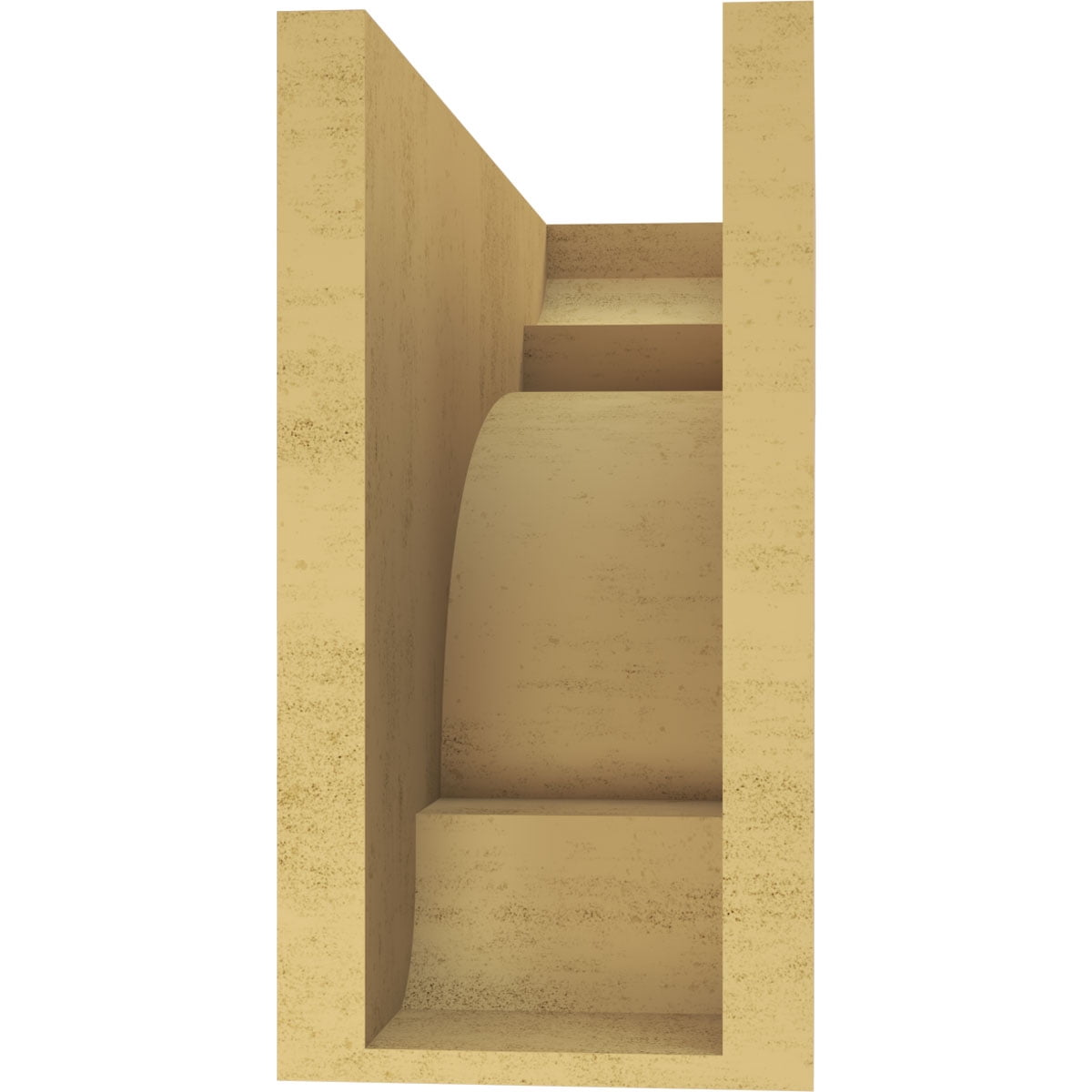6"W x 18"D x 12"H Classic New Brighton Rough Cedar Woodgrain TimberThane Corbel, Primed Tan