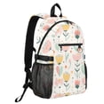 thumbnail image 2 of JIALIOU 14" Laptop Backpack Waterproof Airline Approved Stylish Casual Daypack for Travel Business College Work, Pastel Hand Drawn Flower, 2 of 8