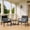 Grey, variant on Outdoor Leisure Wicker Furnishing Pack Equipped with Clear Glass Table for Courtyard, Balcony and Entry Porch, Gray