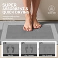 thumbnail image 4 of QiCaiJia Non Slip Bathroom Rugs, Absorbent Quick Dry Thin Bath Mat With Rubber Backing For Bathroom Floor Fit Under Door 24"x70" Light Gray, 4 of 8