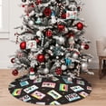 thumbnail image 5 of Picia Colorful Retro Tape Print Christmas Tree Skirt , Christmas Tree Skirt Ornaments for Merry Christmas Holiday Party Decorations Indoor Outdoor-30", 5 of 7
