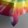 thumbnail image 4 of Rainbow Tie Dye Mandala Pattern Rectangle Tablecloth 60"x120",Waterproof Polyester Rectangle Table Cloth, Wipeable Spillproof Polyester Tablecloth for Dining, Camping, Indoor and Outdoor, 4 of 6