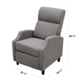 thumbnail image 6 of Abble Push Back Fabric Manual Recliner Chair Single Rclining Sofa for Living Room, Bedroom -Charcoal Gray, 6 of 6