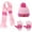 Pink(Hat+Scarf+Gloves), variant on Vbiger Kids Winter Hat Scarf Gloves 3 Pcs Winter Hat and Glove Set Cold Weather Knit Beanie Long Tassel Scarf with Fleece Lining for Boys Girls Age 1-7 Years Old, Red