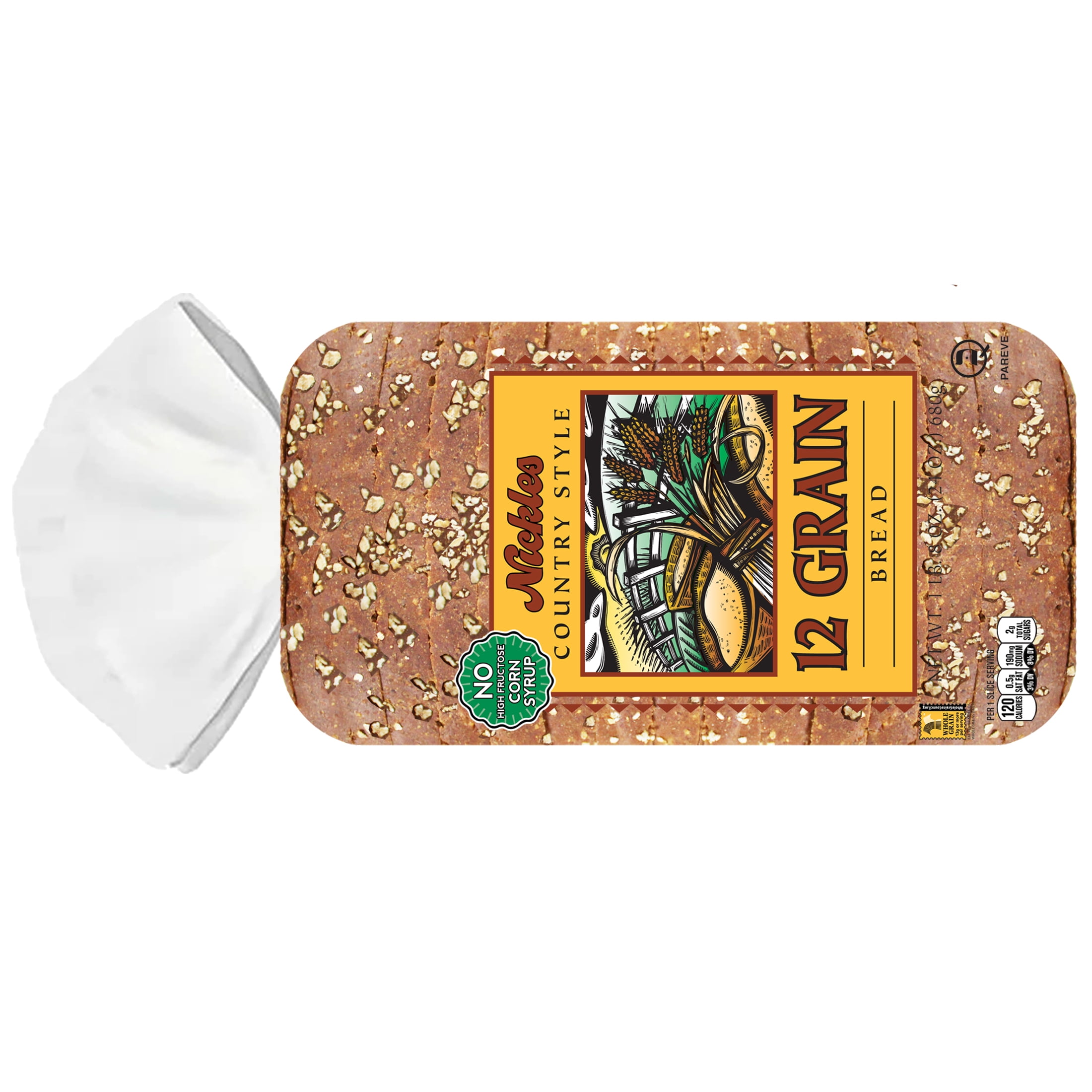Nickles Bakery Country Style 12 Grain Bread, 24-ounce Laof.
