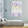 thumbnail image 5 of Spring Flowers Kitchen Curtains Sets for Windows 36 Inch Length, Watercolor Idyllic Lavender Purple Plant Rod Pocket Window Treatments Tier Curtains and Valances Set for Bedroom/Bathroom, 5 of 8