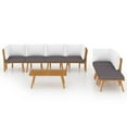 thumbnail image 2 of vidaXL 8 Piece Patio Lounge Set with Cushions Solid Acacia Wood, 2 of 11