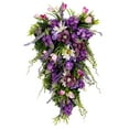 thumbnail image 1 of Guirnalda decorativa de lágrima para colgar en la pared, guirnalda floral, adornos artificiales Púrpura, 1 of 9