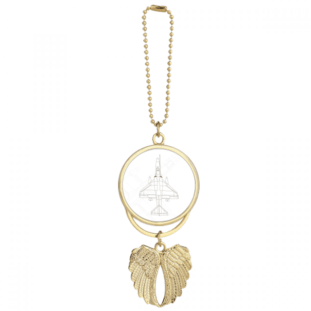 Fighter Aviation Line Art Deco Fashion Car Keychain Angel Wing Pendant