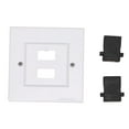 thumbnail image 1 of HD Multimedia Interface Extension Coupler, Household White 2 Port Video Wall Plate Outlet Wide Compatible  For Home Theater For Projector, 1 of 8