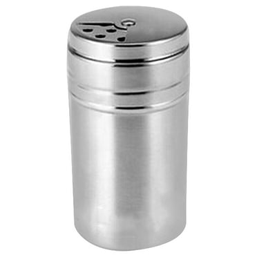 Stainless Steel Shaker Condiment Containers Seasoning Cans with Rotating Cover Pepper