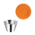 thumbnail image 2 of Clearance Item!npkgvia Sauce Cups,Condiment Containers With Lids,Dressing Containers Small Condiment Containers with Lids Stainless Steel Condiment Cup Dipping Cups Container,Sauce Containers,Orange, 2 of 9