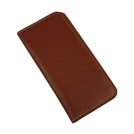 Piel Leather Passport/Ticket Holder - Red