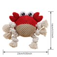 thumbnail image 1 of 1pc Crab Design Pet Grinding Teeth Squeaky Plush Toy Durable Chew Toy For Dog Interactive Supply, 1 of 4