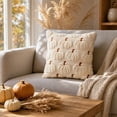 thumbnail image 3 of Tdxkok Halloween Flannel Stitched Cushion Cover A Embroidered Throw Pillow Sleeve Festival Sofa Decor Case Soft Plush Home Decor Pillow Cover for Halloween, 3 of 6