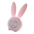 thumbnail image 1 of Reloj despertador para , lindo conejo, luces nocturnas para , para niñas, , , temperatura, control y repetición, 2 Rosado Colco Luz de noche con reloj despertador para niños, 1 of 8