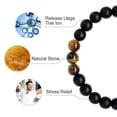 thumbnail image 5 of IEFSHINY 8mm Adjustable Natural Lava Rock Stone Beaded Bracelets for Men Women Bracelets Jewelry Gifts, 5 of 7