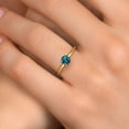 thumbnail image 4 of Gem Stone King 14K Yellow Gold London Blue Topaz Engagement Ring for Women | 1.10 Cttw | Round 6MM | Gemstone November Birthstone | Size 8, 4 of 6