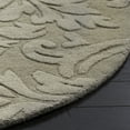 thumbnail image 3 of SAFAVIEH Impressions Emmalyn Textured Floral Wool Area Rug, Sage, 5' x 5' Round, 3 of 7