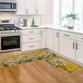 thumbnail image 5 of Yellow Daisy Bloom Spring Kitchen Mats Set of 2, Seasonal Home Decor Leaves Low-Profile Kitchen Rugs for Floor - 17x29 and 17x47 Inch, 5 of 6